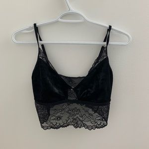 Velvet and Lace Bralette